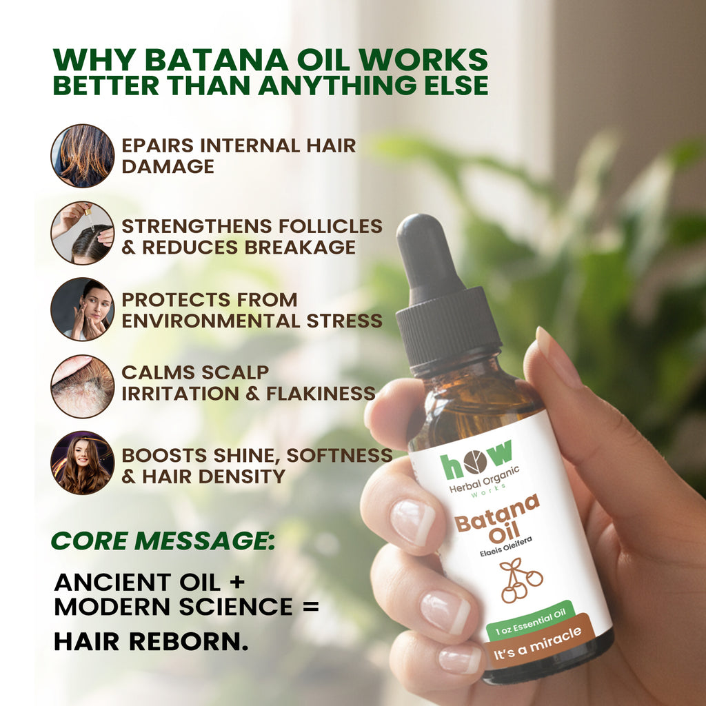 Batana Oil – 100% Pure Hair Growth & Repair Oil | 1 oz