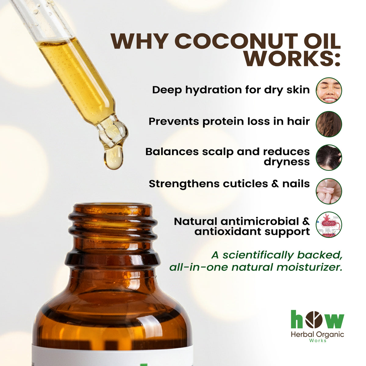 Coconut Oil – Pure Cold-Pressed for Hair & Skin, 30ml