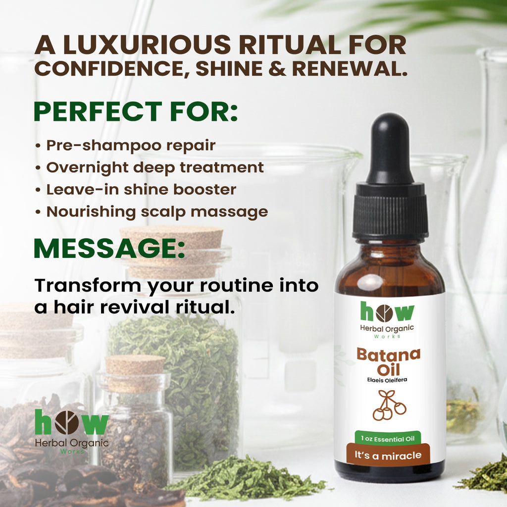 Batana Oil – 100% Pure Hair Growth & Repair Oil | 1 oz