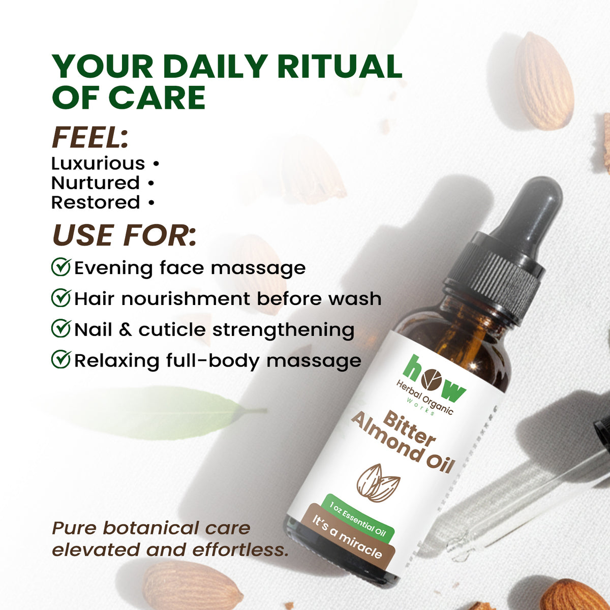Bitter Almond Oil – Natural Care for Skin & Hair | 1 oz