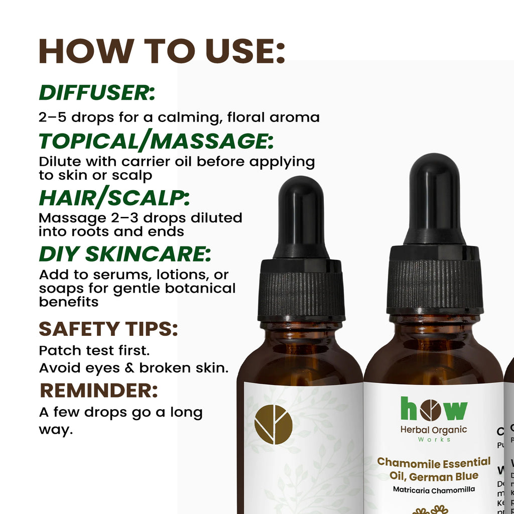 Chamomile Essential Oil – 100% Pure for Aromatherapy | 1 oz