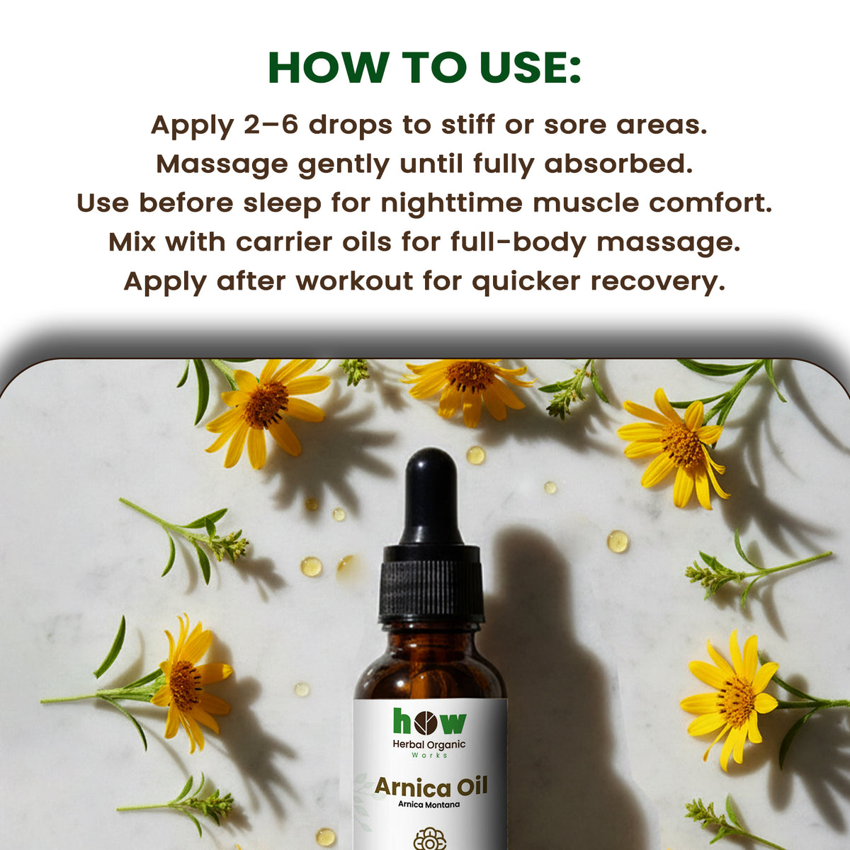 Arnica Carrier Oil – Pure Natural Oil for Skin & Muscle Relief