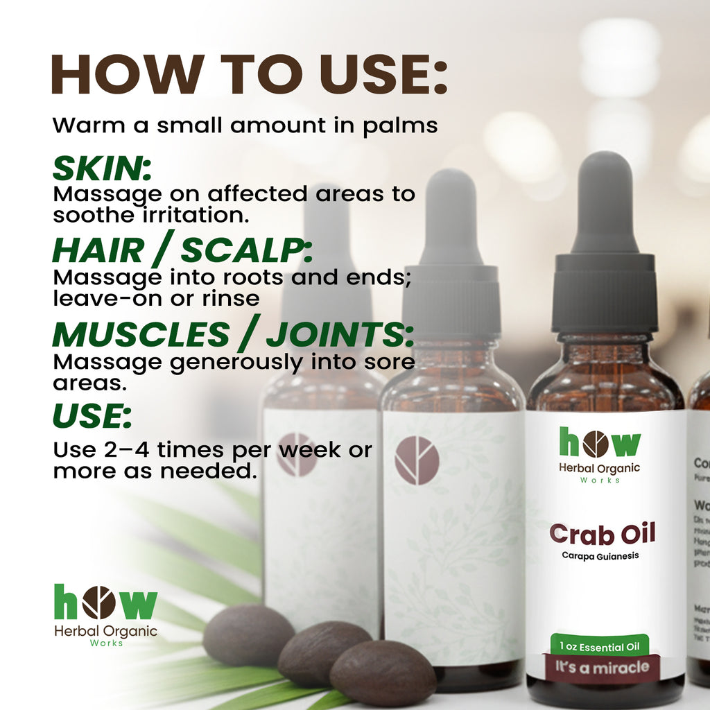 Crab Oil – Pure Andiroba Oil for Massage & Skin Care