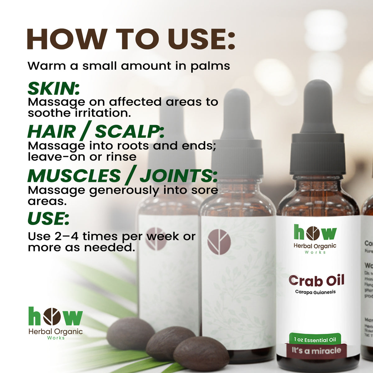 Crab Oil – Pure Andiroba Oil for Massage & Skin Care