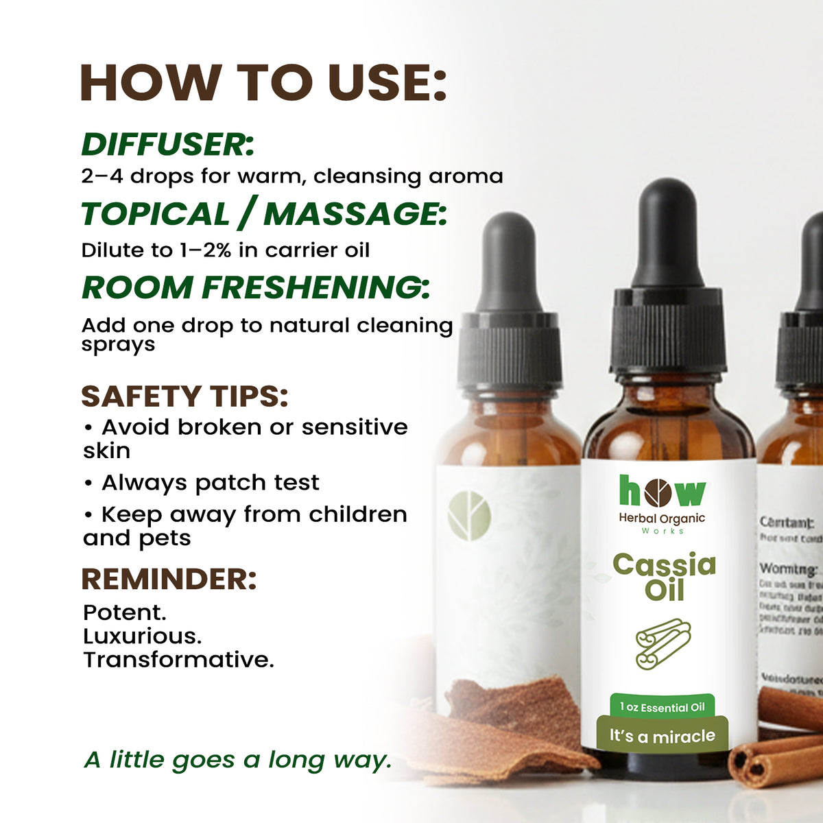 Cassia Oil – 100% Pure Essential Oil for Aromatherapy | 1 oz