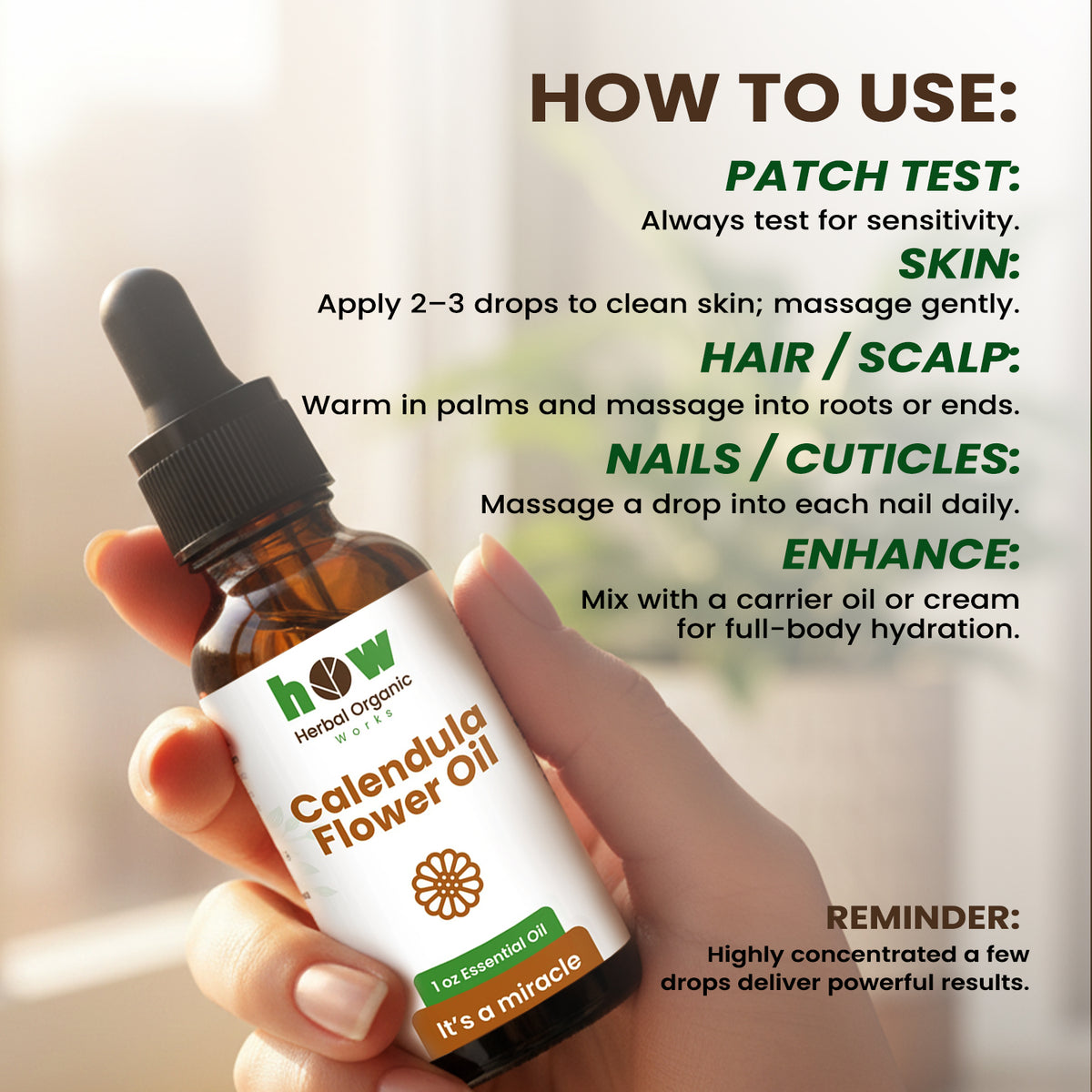 Calendula Flower Oil – 100% Pure & Natural 1 oz