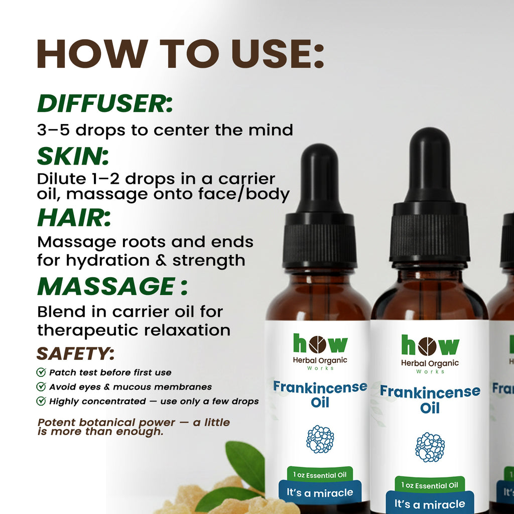 Frankincense Oil – 100% Natural Essential Oil for Hair & Skin