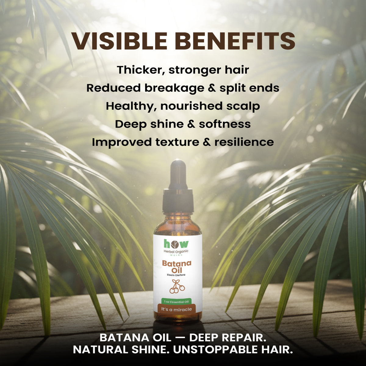 Batana Oil – 100% Pure Hair Growth & Repair Oil | 1 oz