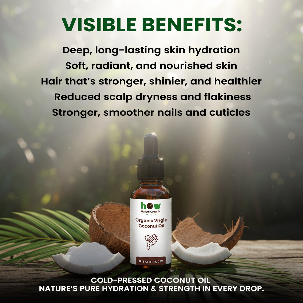 Coconut Oil – Pure Cold-Pressed for Hair & Skin, 30ml