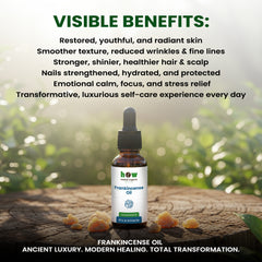 Frankincense Oil – Herbal Organic Works 100% Natural Essential Oil for Face, Hair & Relaxing Aromatherapy | 1 oz