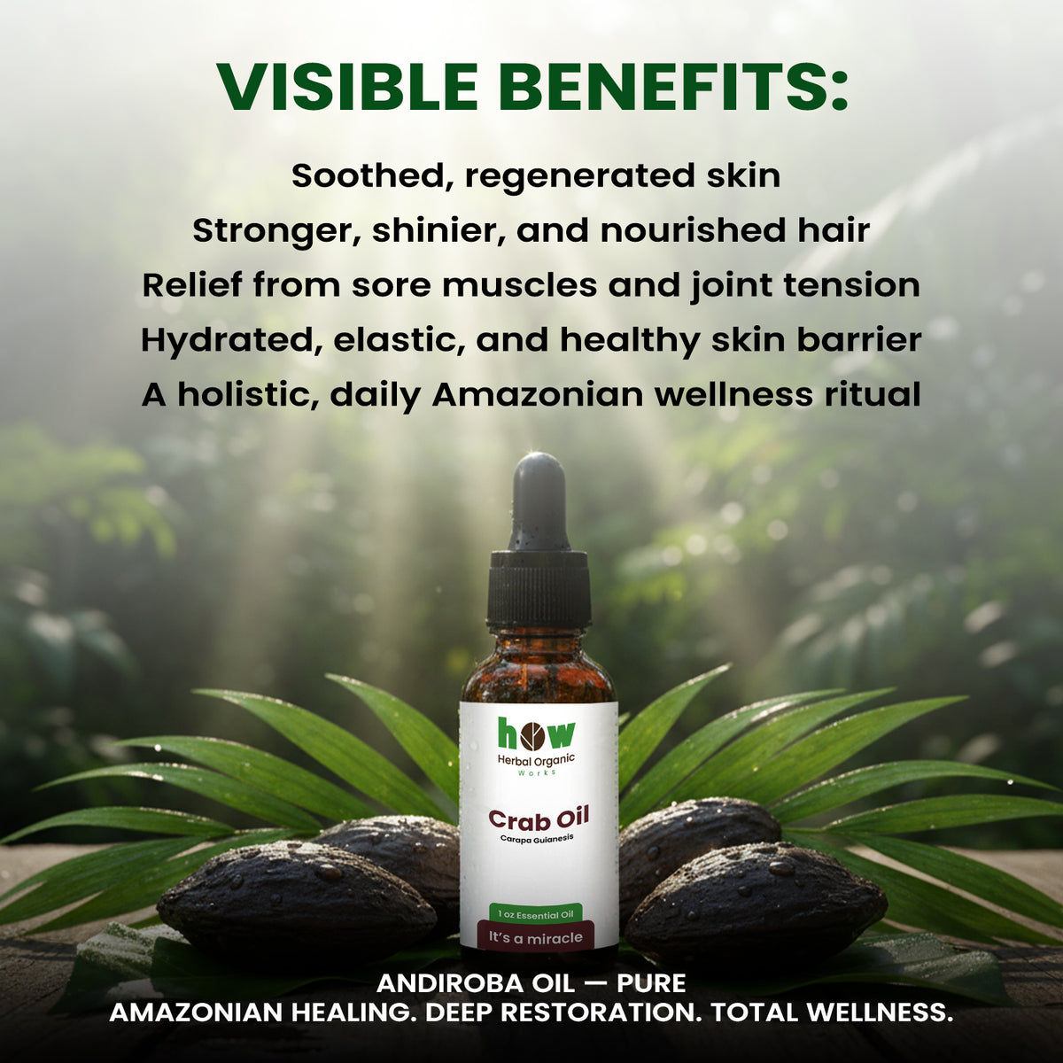 Crab Oil – Pure Andiroba Oil for Massage & Skin Care