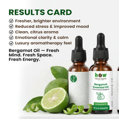 Bergamot Oil – Herbal Organic Works Pure Essential Oil for Relaxation, Soap & Candle Making | 1 oz Glass Bottle