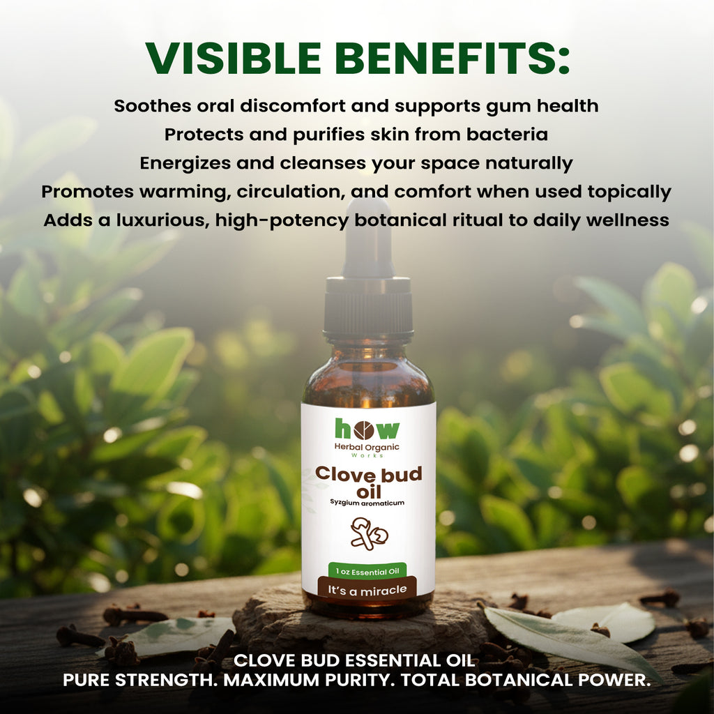 Clove Bud Oil – Pure Essential Oil for Teeth & Skin | 1 oz