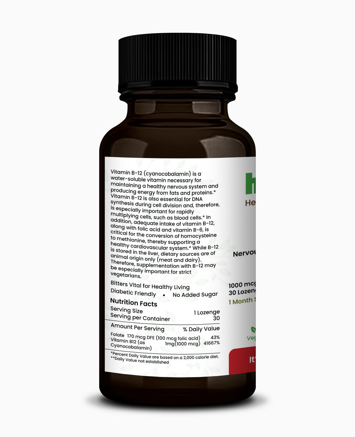 B-12 Lozenges – Daily Energy & Nervous System Support