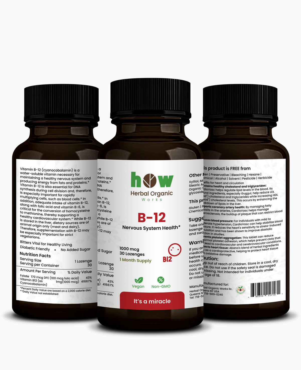 B-12 Lozenges – Daily Energy & Nervous System Support