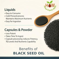 Black Seed Oil - Cold Pressed Pure Ethiopian Black Cumin Nigella Sativa, 3X Thymoquinone, 100% Pure Liquid in Glass Bottle