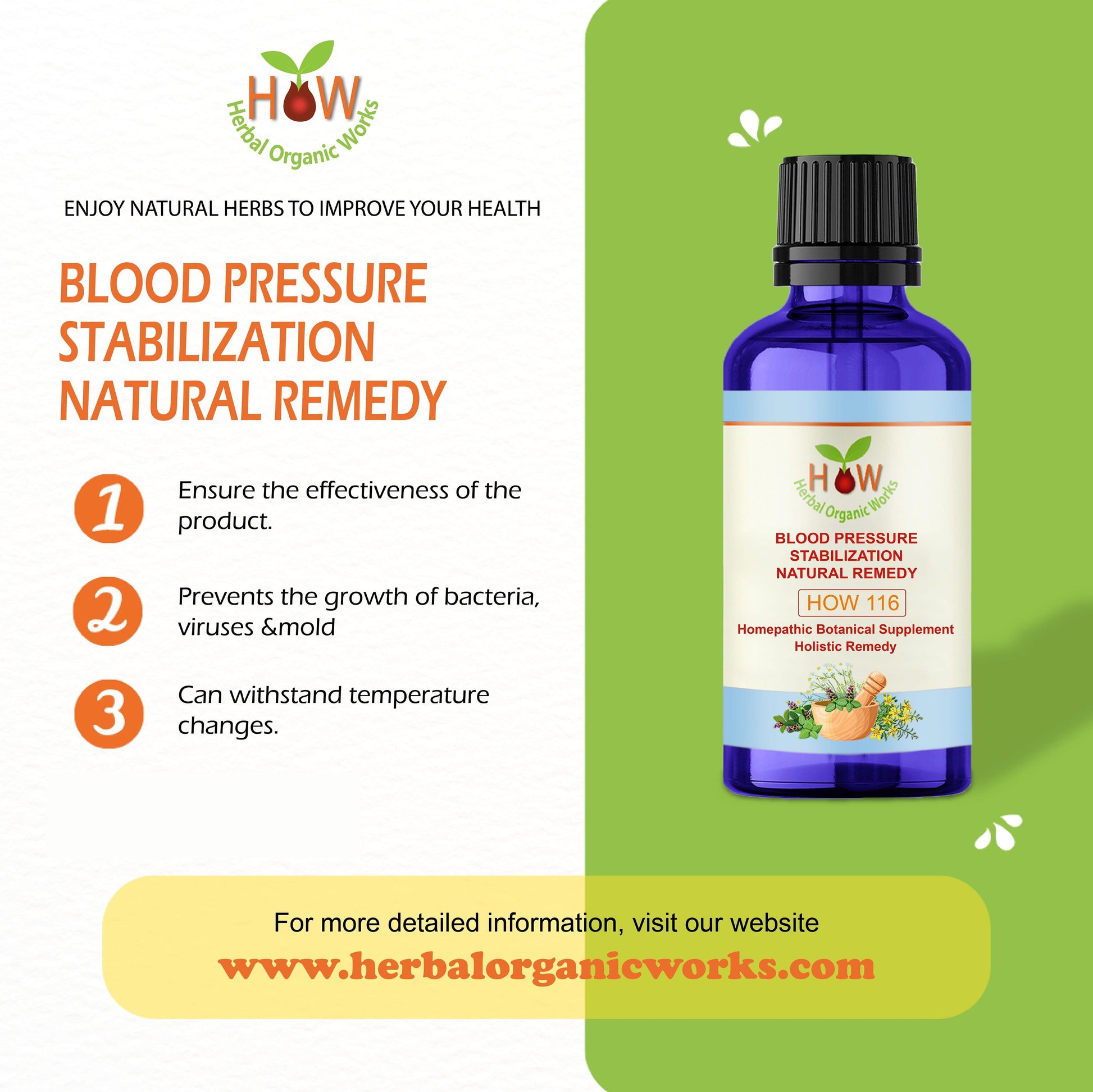 BLOOD PRESSURE STABILIZATION NATURAL REMEDY-(HOW116)