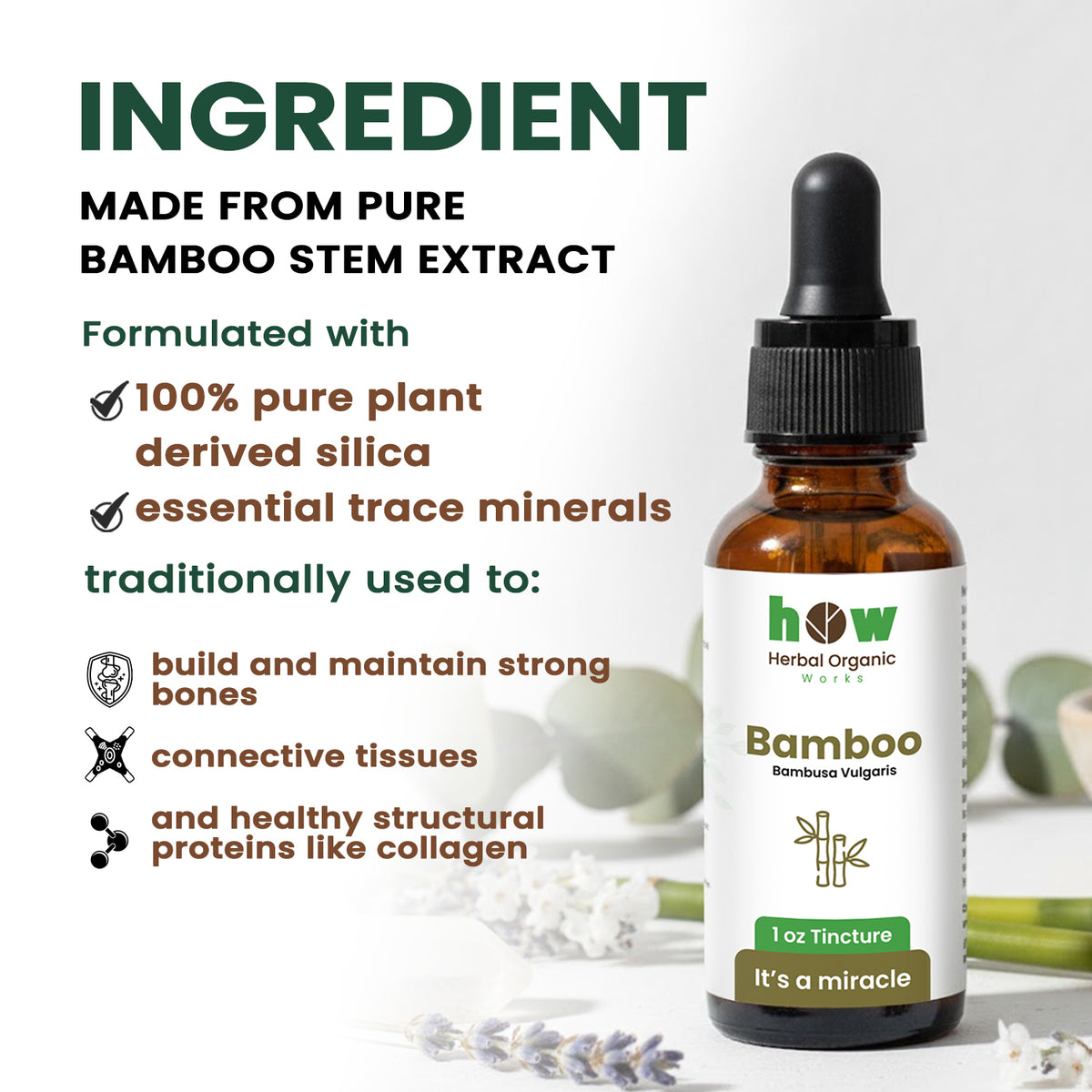 Bamboo tincture ingredients