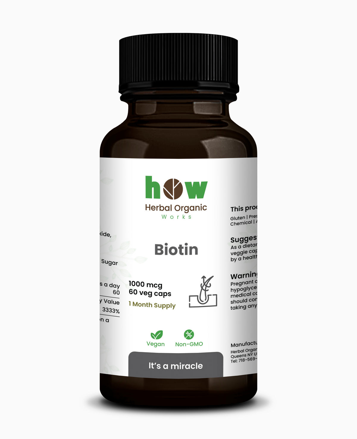 Biotin Capsules for Hair Growth, Skin & Nails Support