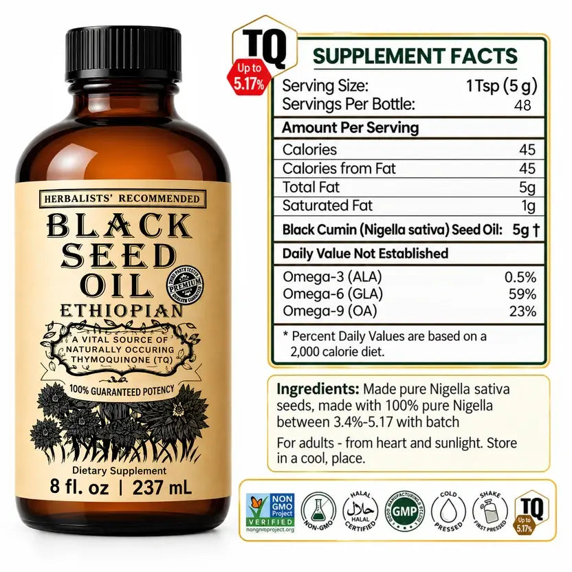 8oz Black Seed Oil Bottle
