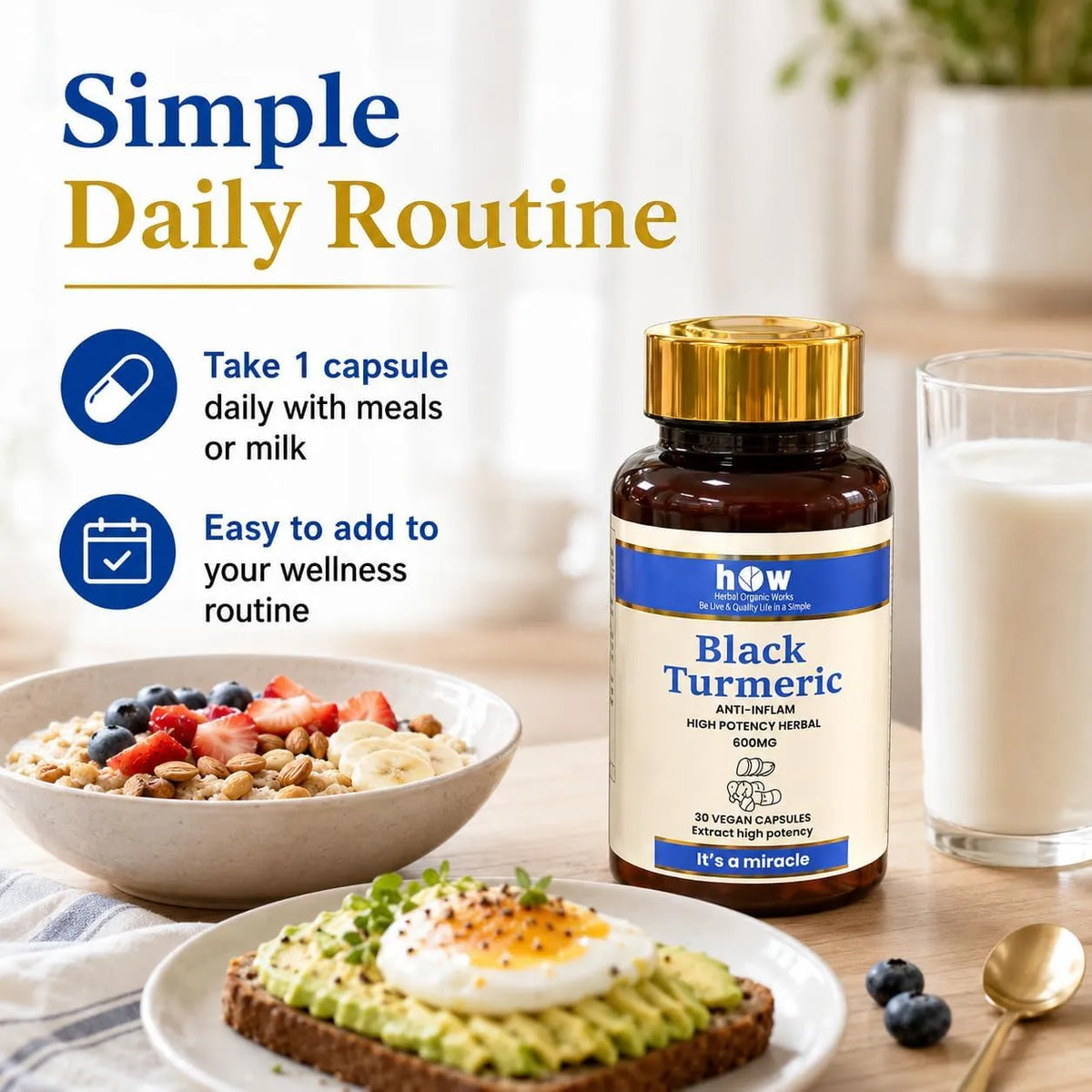 Black Turmeric Capsules Simple Daily Routine