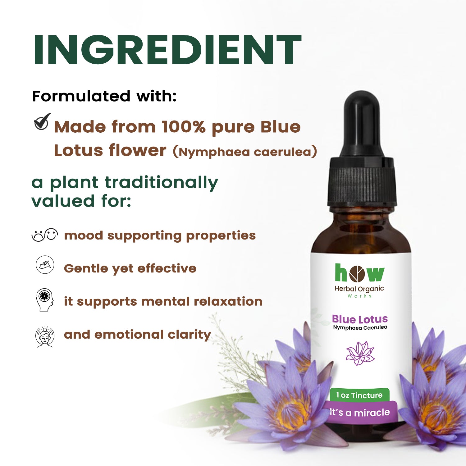 Blue Lotus Tincture ingredients