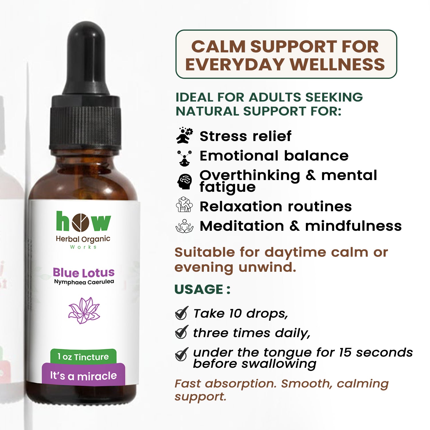 Blue Lotus Tincture uses