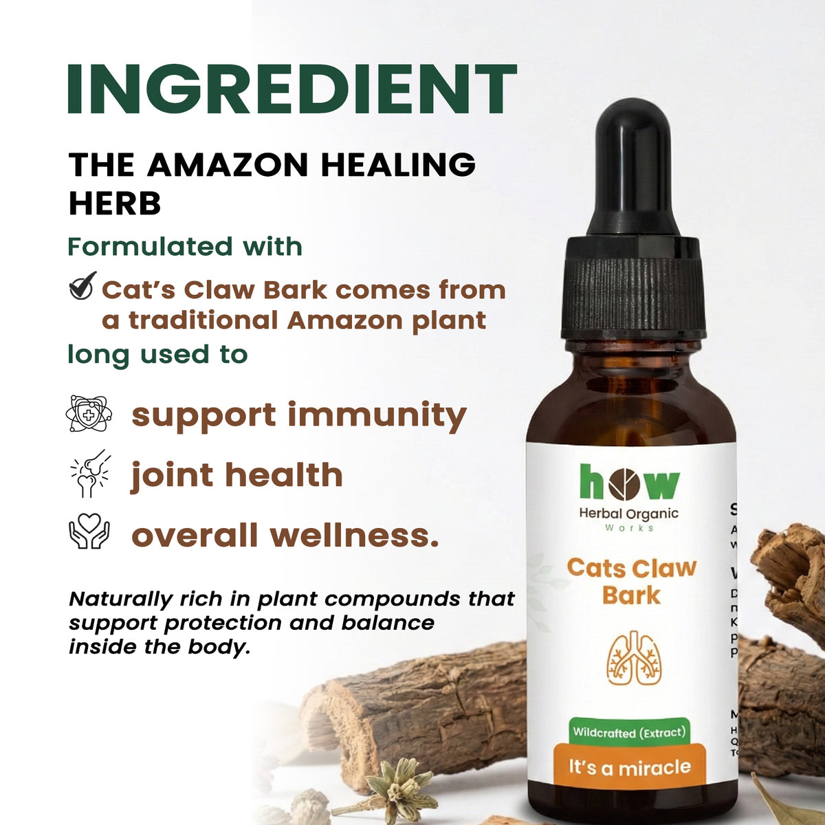 Cats claw bark extract ingredients