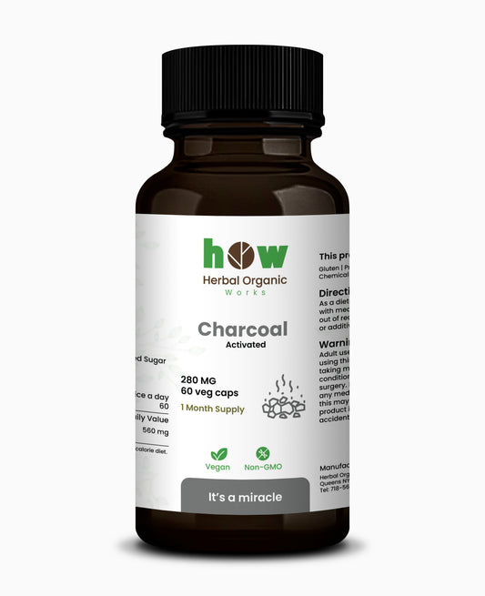 Charcoal Activated Capsule for Digestive Detox - 60 Capsules