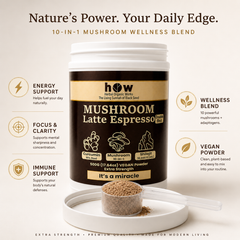 Mushroom Latte Espresso | Functional Mushroom Coffee with Shilajit & Curcumin