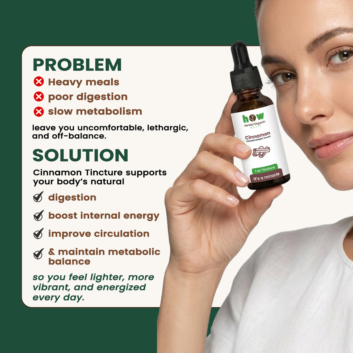 Cinnamon Tincture for Natural Digestion and Metabolism Support
