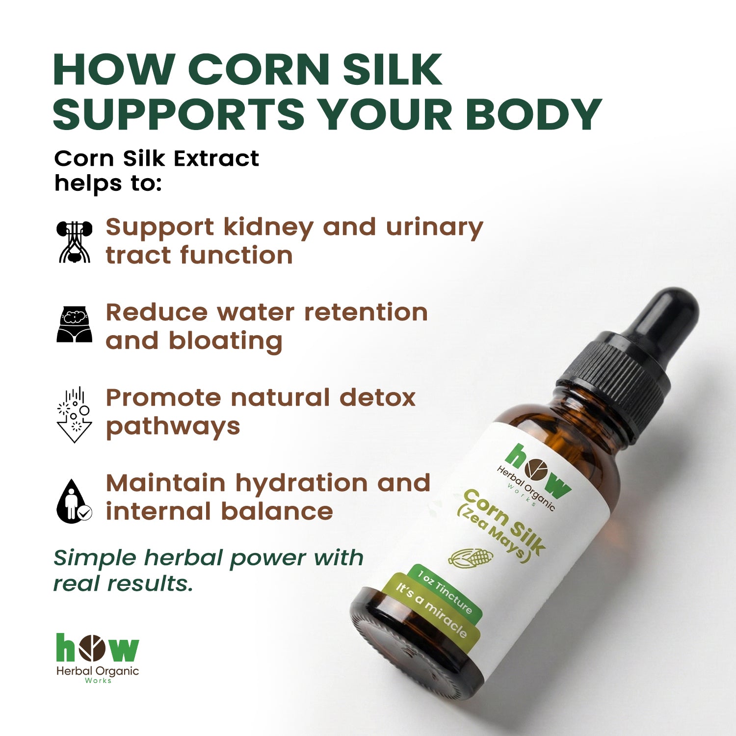 Corn silk extract for body  support