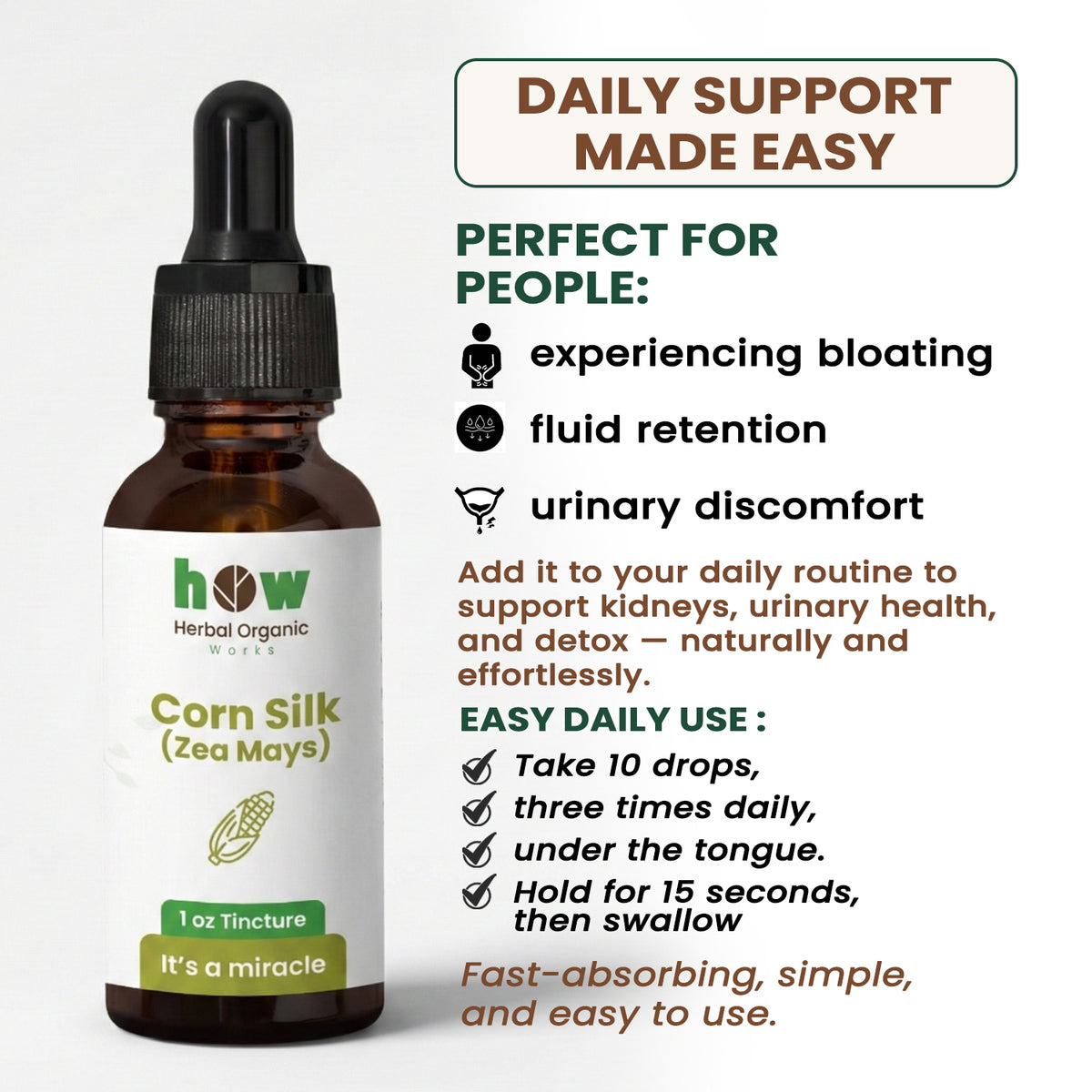 Corn silk extract uses