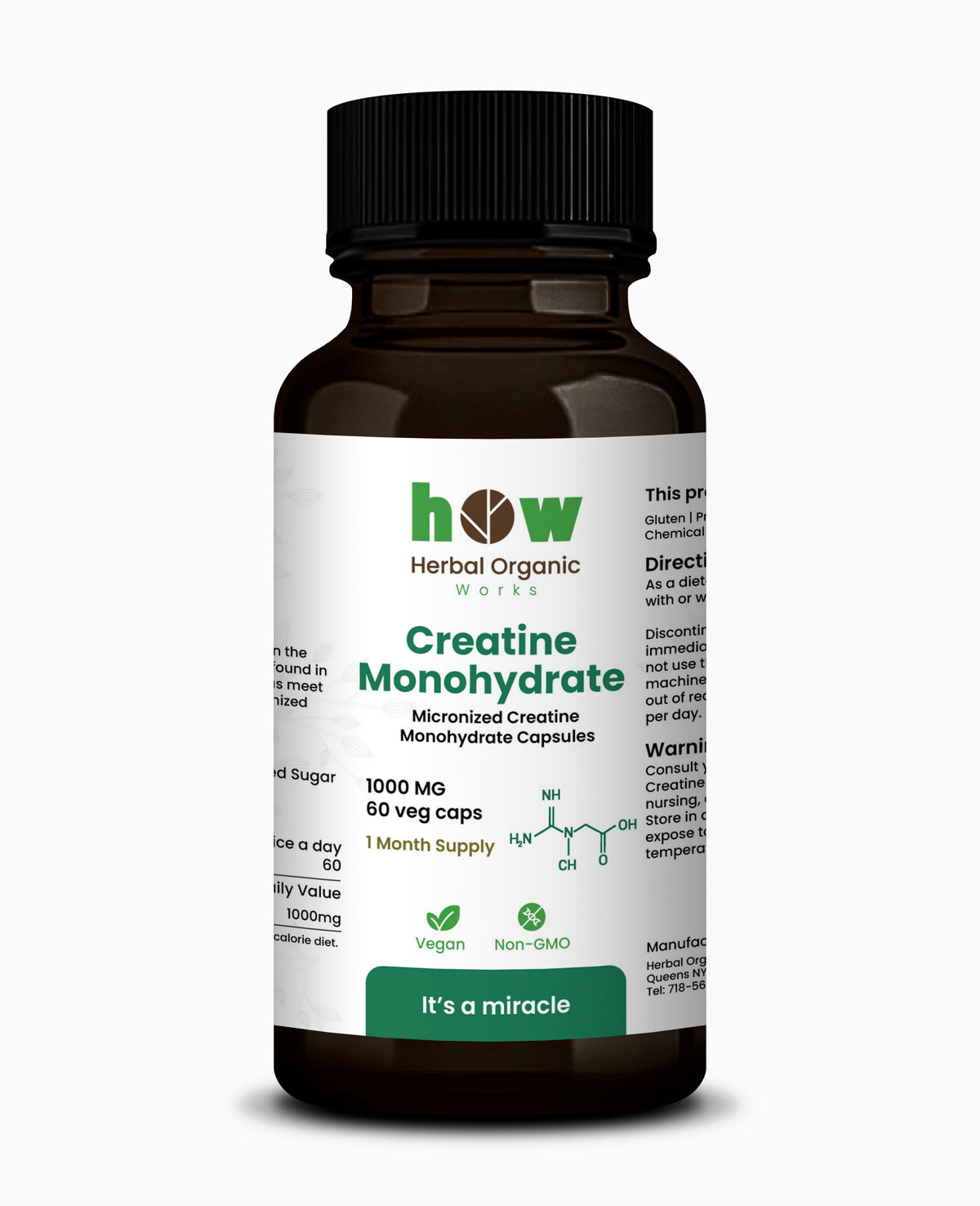 Creatine-monohydrate Capsules for Strength and Workout Performance