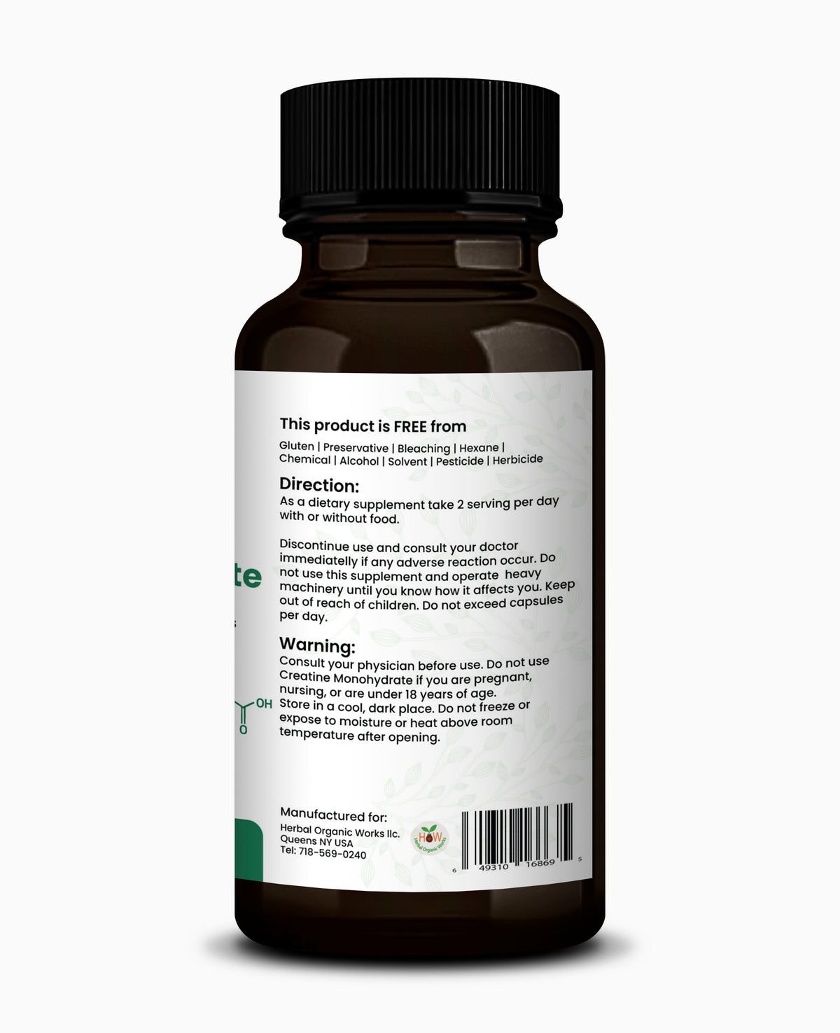 Creatine-monohydrate Capsules for Strength and Workout Performance