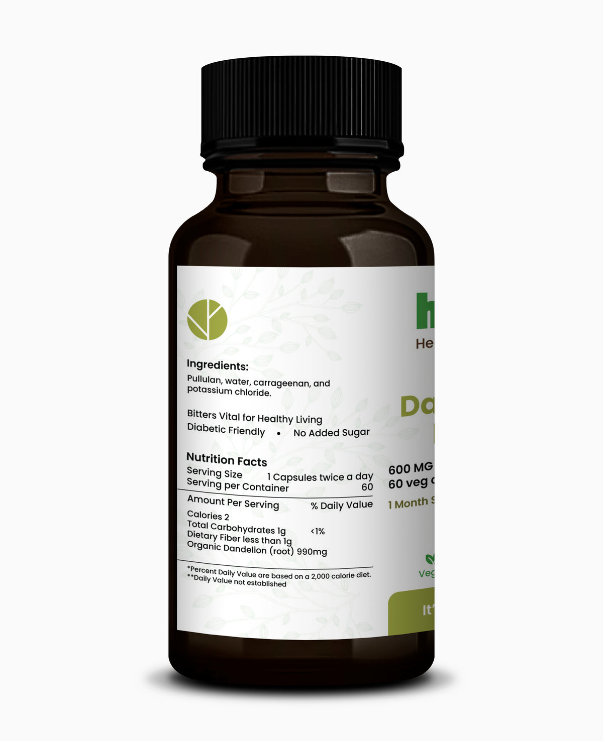 Dandelion Root Capsule – Herbal Detox & Liver Support Supplement