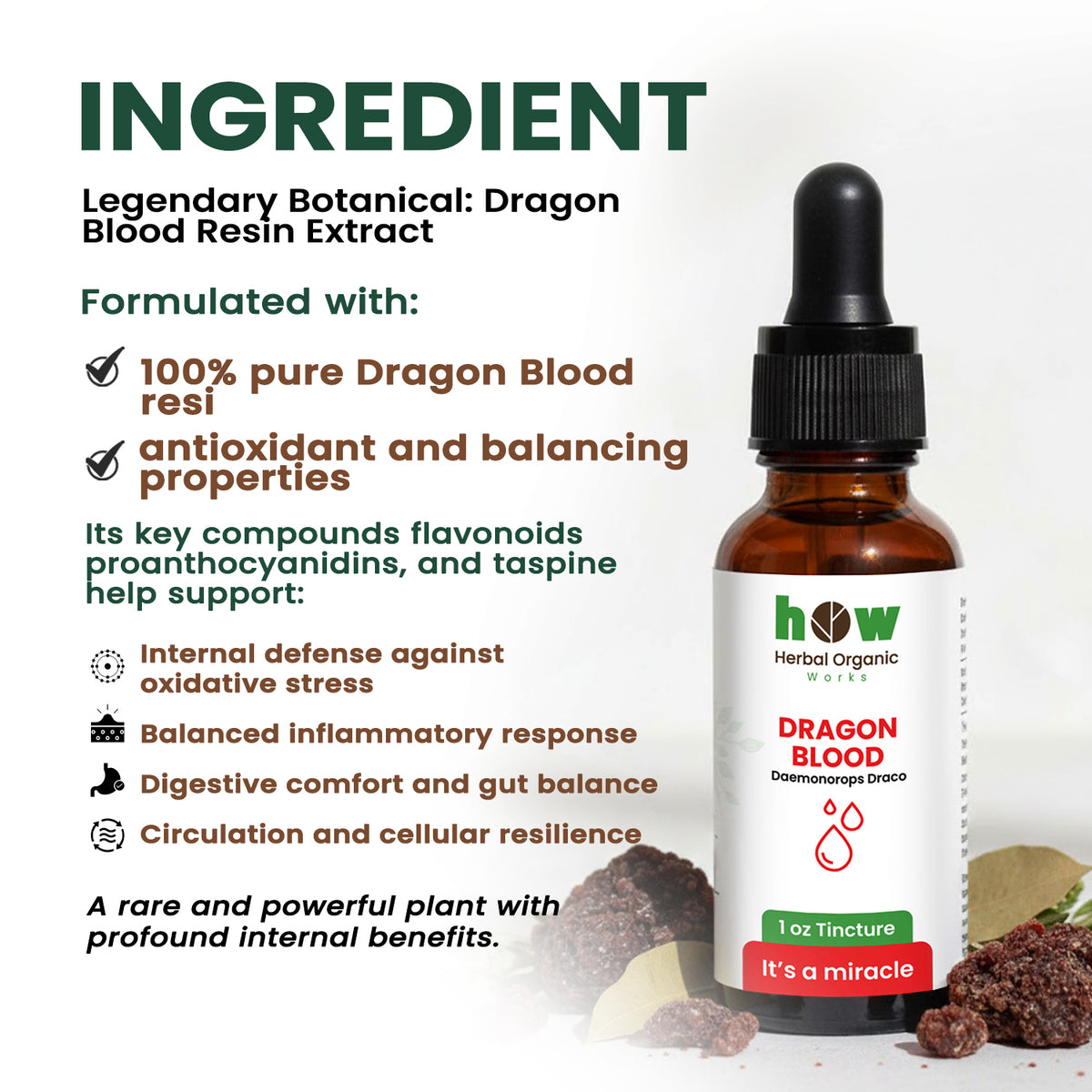 Dragon blood resin Tincture ingredients