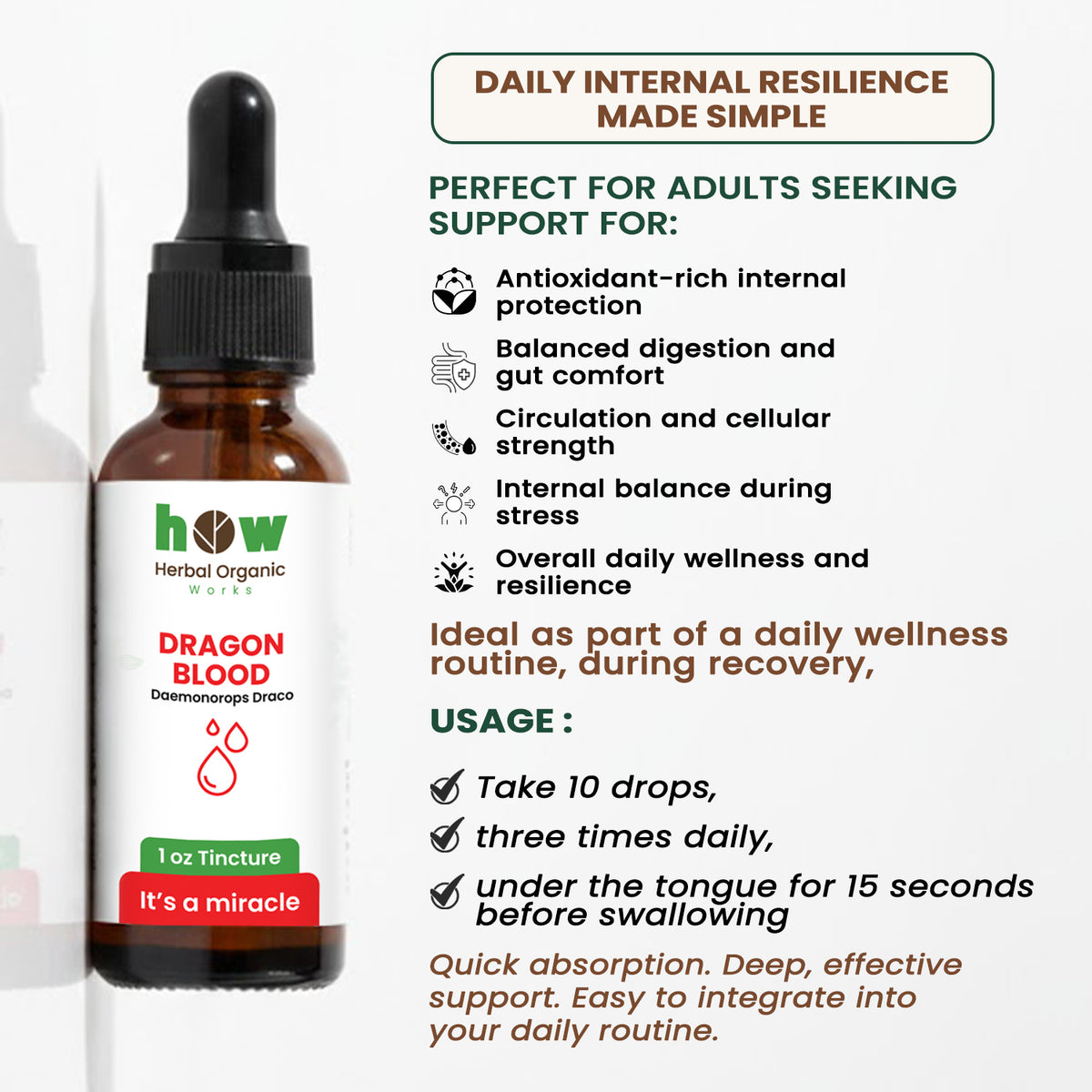 Dragon blood resin Tincture uses
