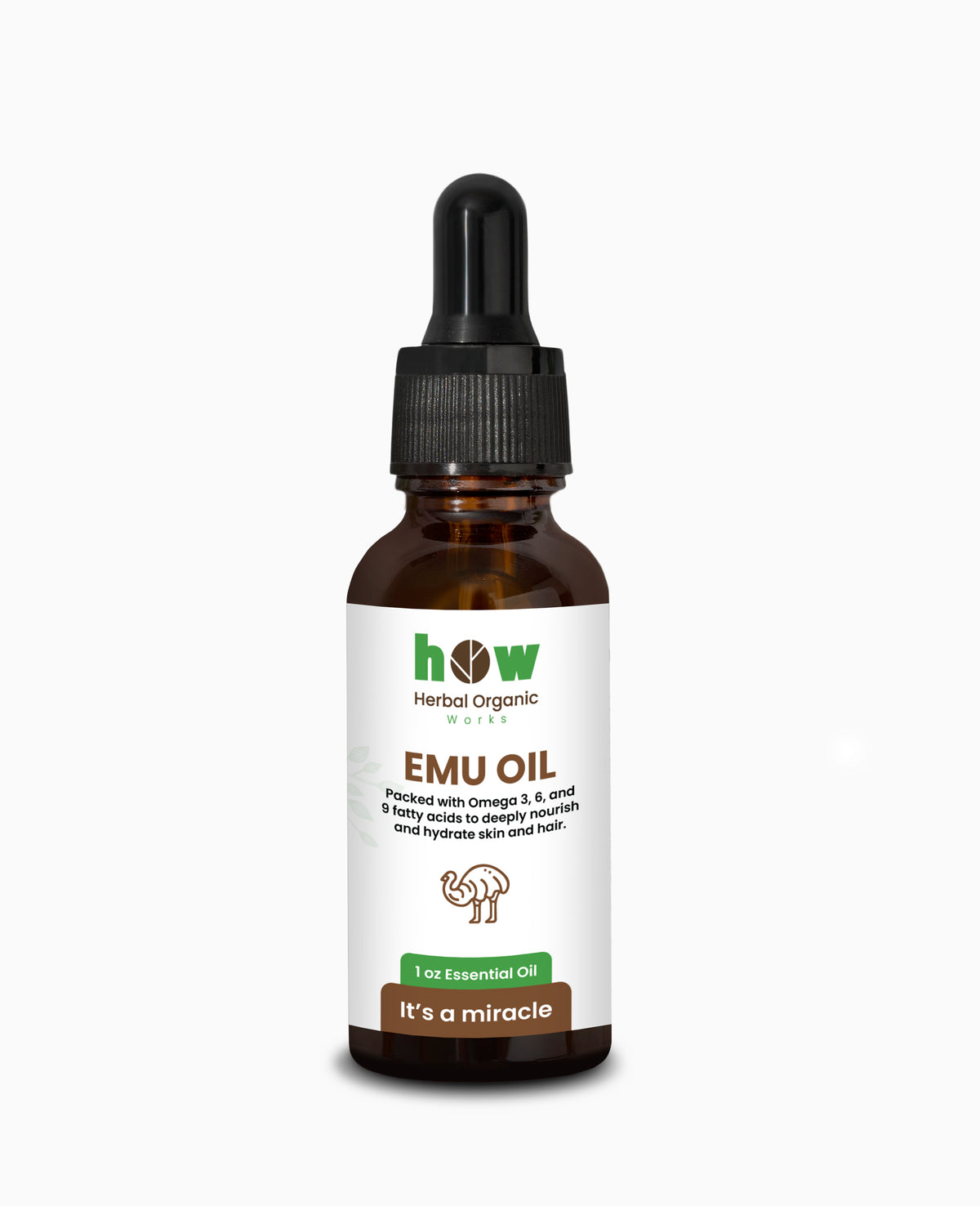 Emu Oil – Pure Skin, Hair & Massage Oil | 1 fl oz