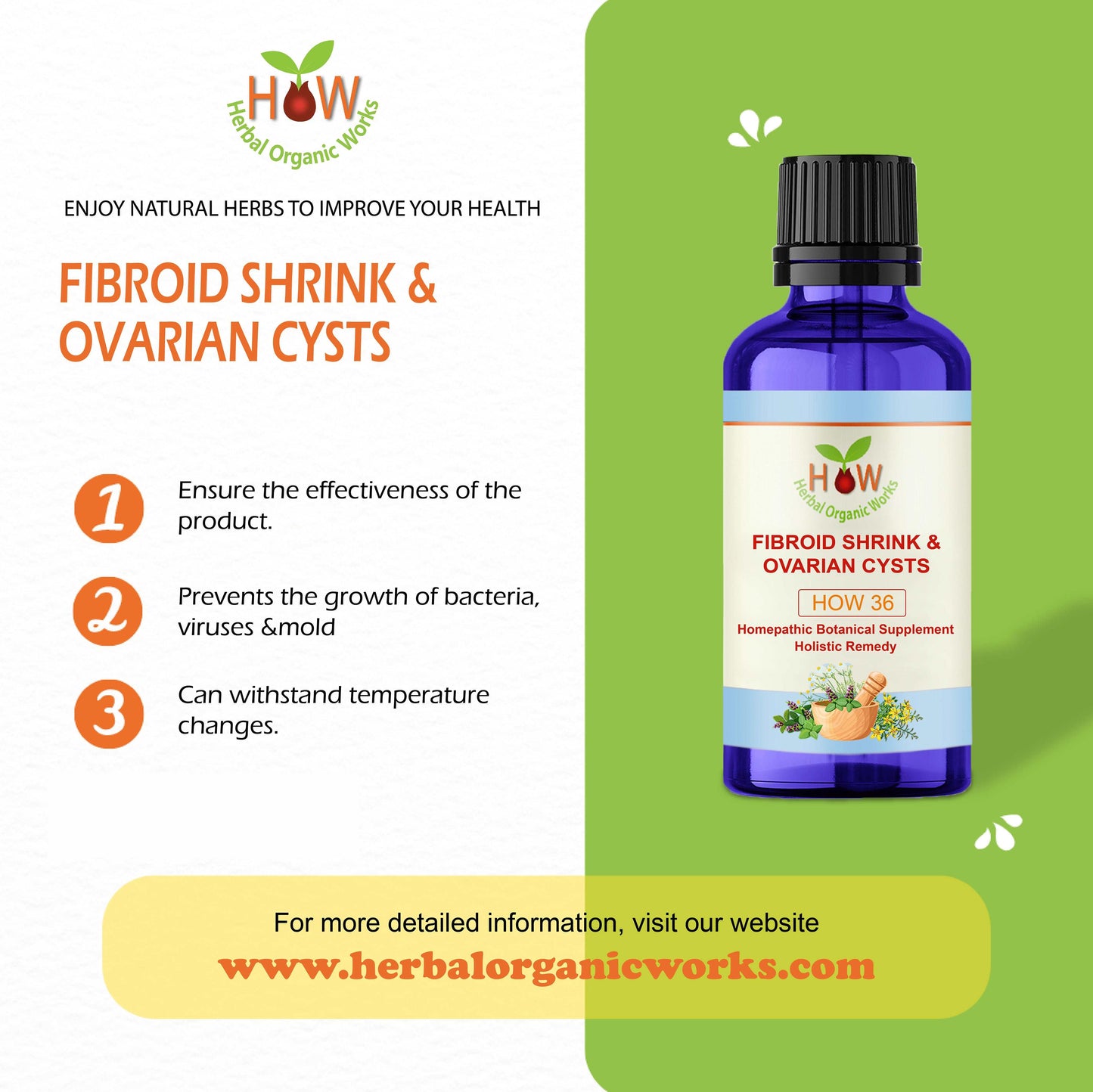 FIBROID SHRINK & OVARIAN CYSTS  REMEDY (HOW36)