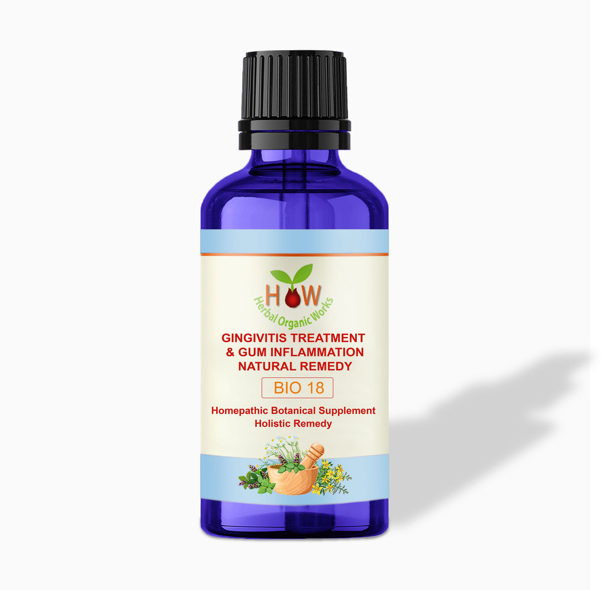 GINGIVITIS TREATMENT & GUM INFLAMMATION NATURAL REMEDY (BIO18)