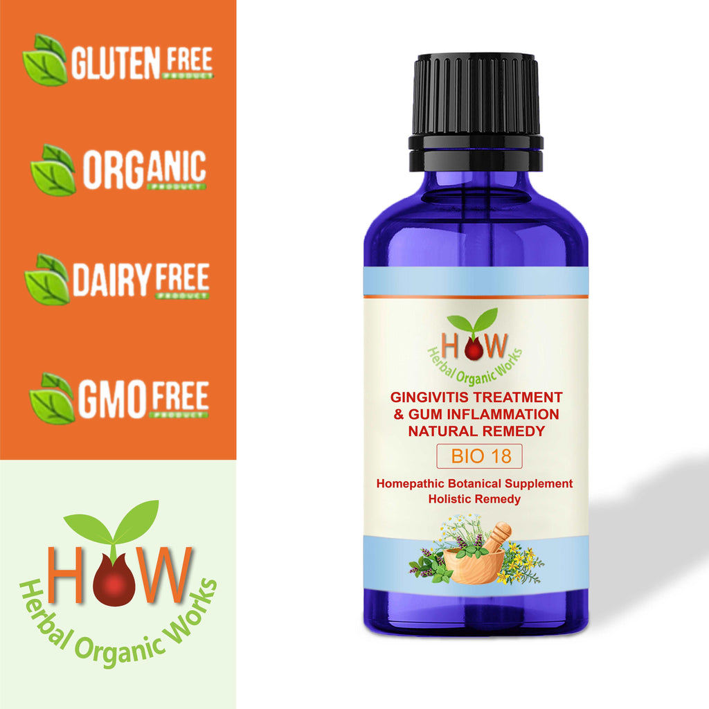 GINGIVITIS TREATMENT & GUM INFLAMMATION NATURAL REMEDY (BIO18)