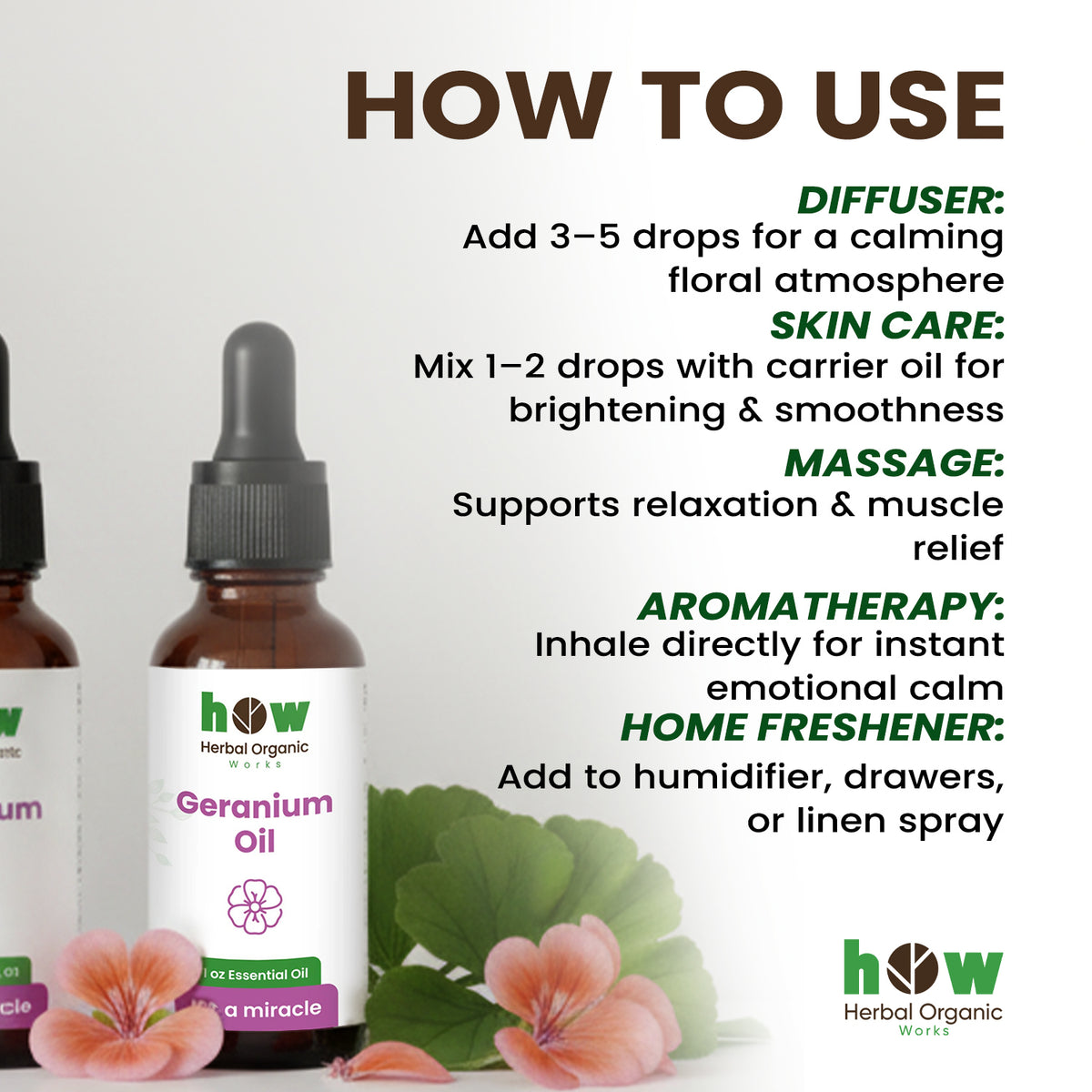 Geranium oil use