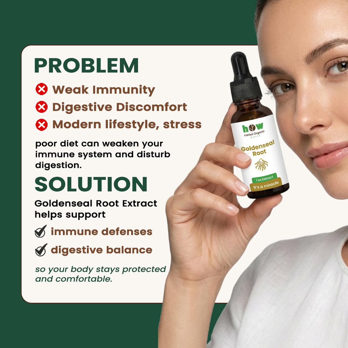 Goldenseal root extract problem
