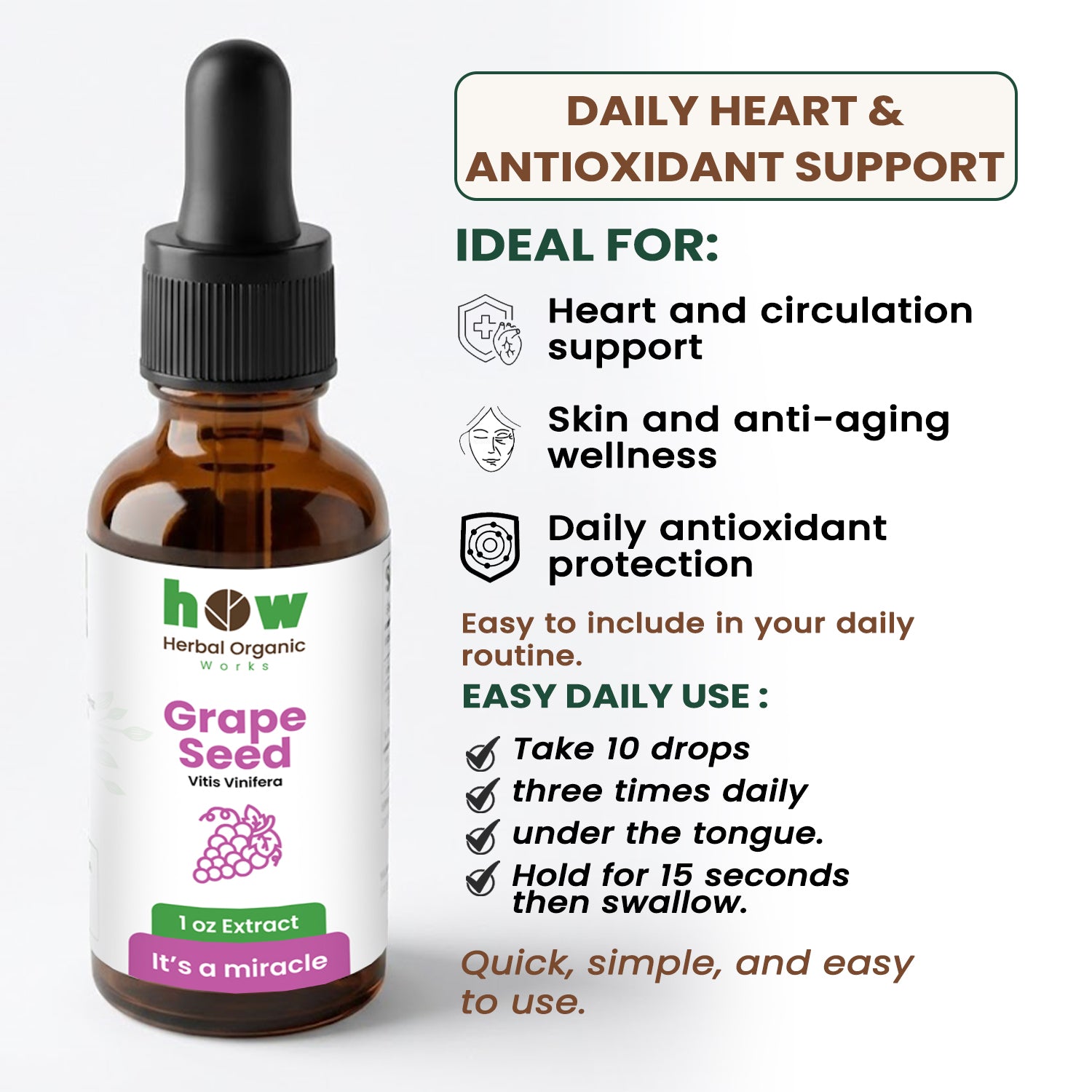 Grape seed extract uses