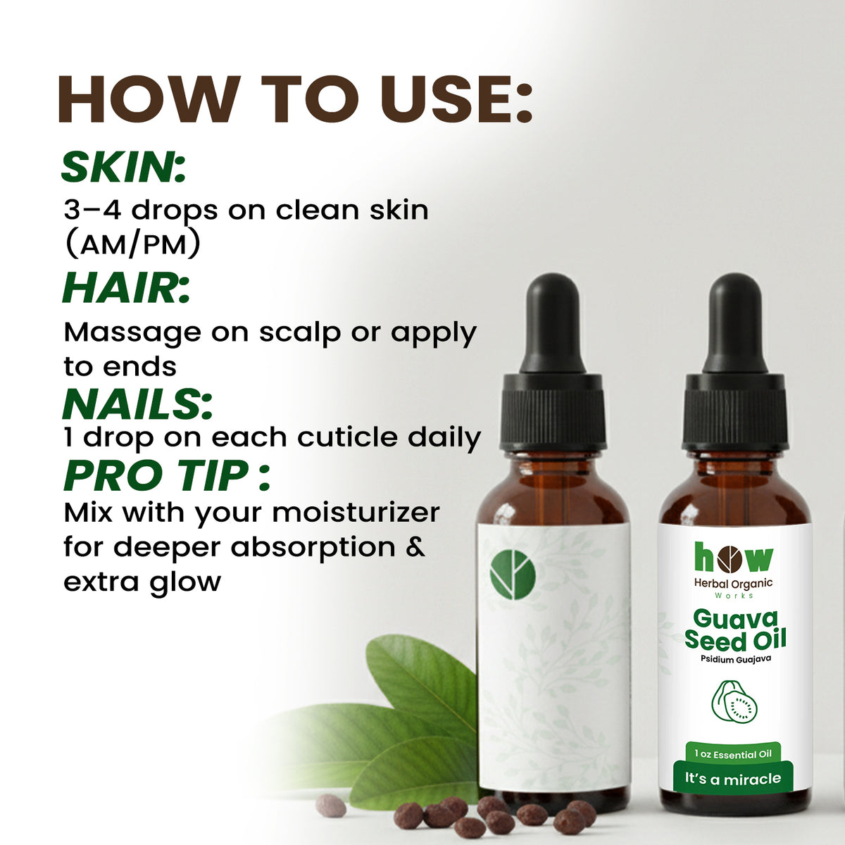 Guava seed oil uses