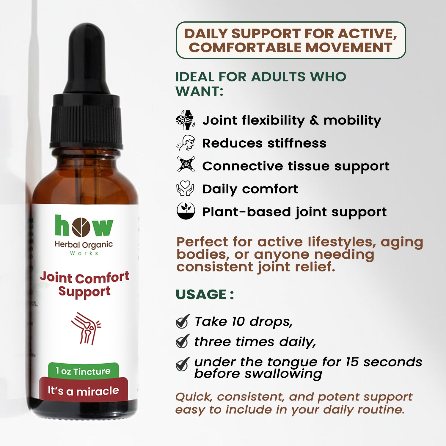 Joint Comfort Tincture uses