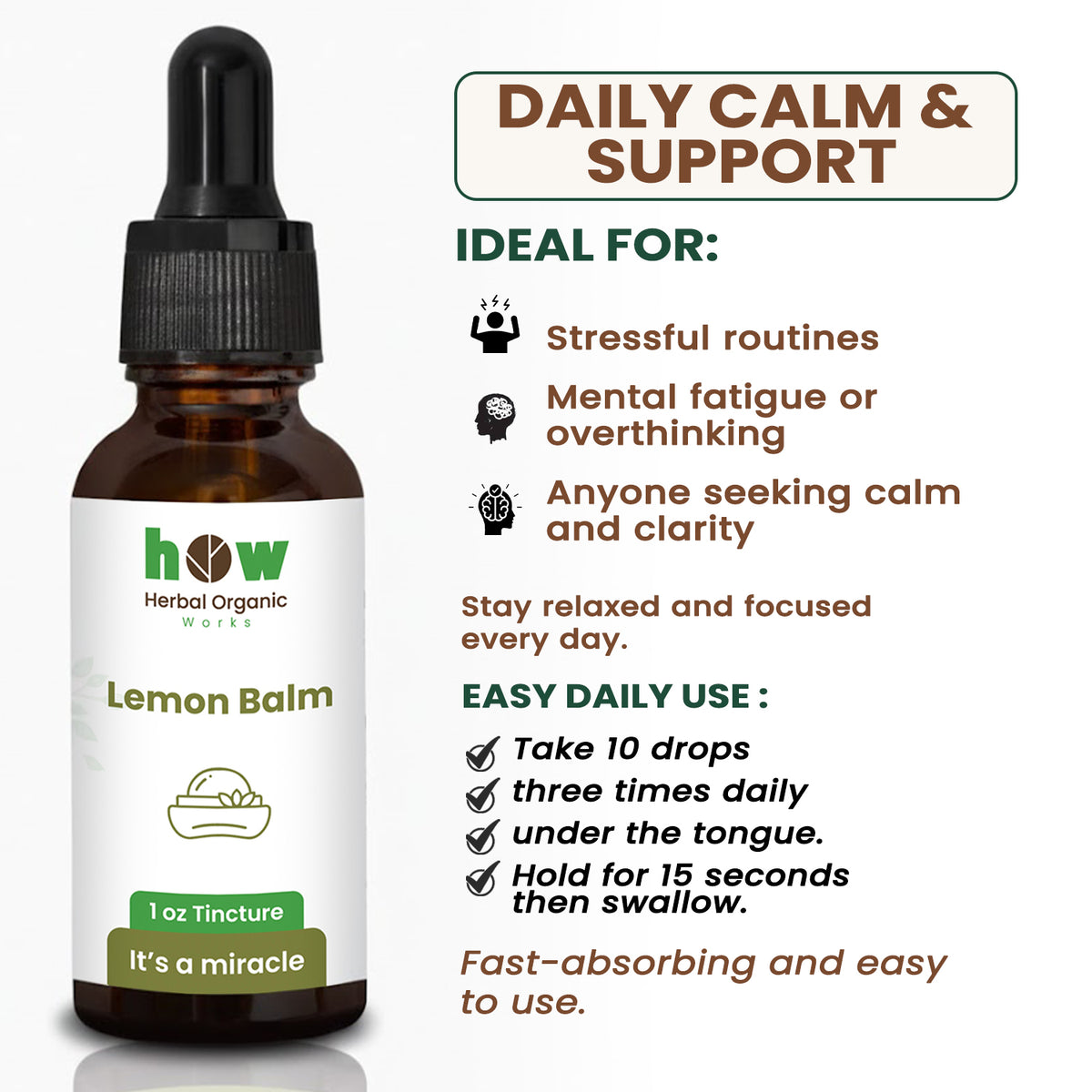 Lemon Balm Tincture uses