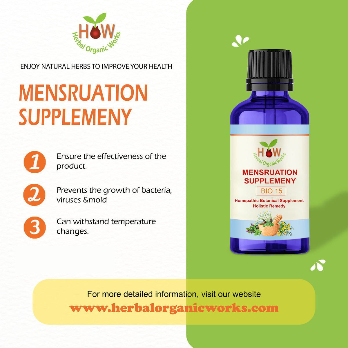 MENSTRUATION SUPPLEMENT (BIO15)