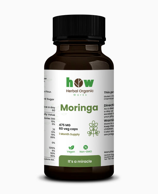 Moringa Capsules - Green Nutrition for Natural Energy - 60 vegg Capsules